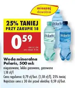 Biedronka Woda mineralna Polaris, 500 ml oferta