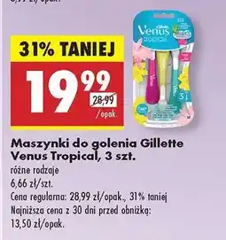Biedronka Maszynki do golenia Gillette Venus Tropical , 3 szt oferta
