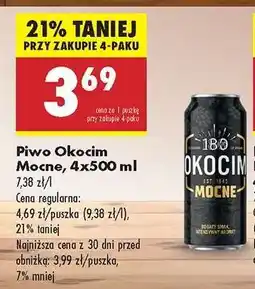 Biedronka Piwo Okocim Mocne, 4x500 ml oferta