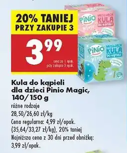 Biedronka Kula do kąpieli dla dzieci Pinio Magic 140/150 g oferta