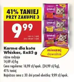 Biedronka Karma dla kota Whiskas, 8x85 g oferta