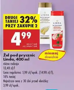 Biedronka Żel pod prysznic Linda, 400 ml oferta