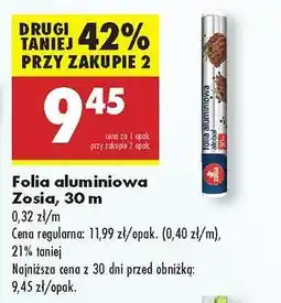 Biedronka Folia aluminiowa Zosia, 30 m oferta