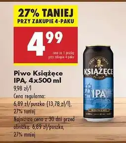 Biedronka Piwo Książęce IPA, 4x500 ml oferta
