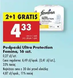 Biedronka Podpaski Ultra Protection Femina, 16 szt oferta