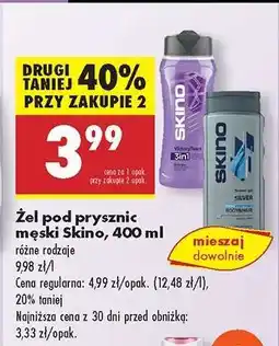 Biedronka Żel pod prysznic męski Skino 400 ml oferta