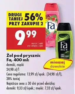 Biedronka Żel pod prysznic Fa 400 ml oferta