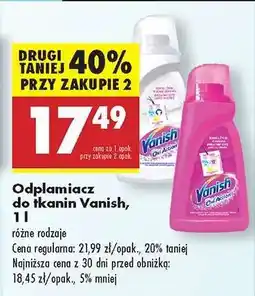 Biedronka Odplamiacz do tkanin Vanish, 1 l oferta