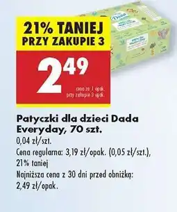Biedronka Patyczki dla dzieci Dada Everyday 70 szt oferta