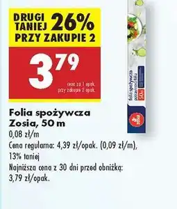 Biedronka Folia spożywcza Zosia, 50 m oferta