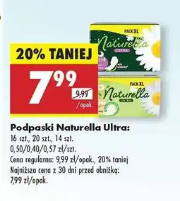 Biedronka Podpaski Naturella Ultra oferta