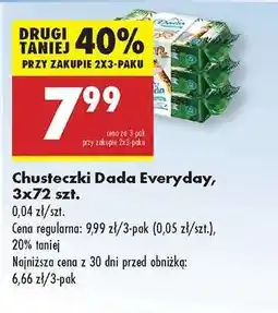 Biedronka Chusteczki Dada Everyday, 3x72 szt oferta