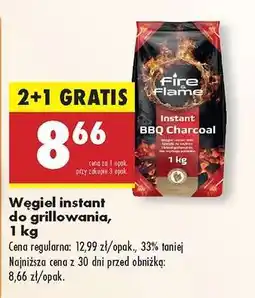 Biedronka Węgiel instant do grillowania, 1 kg oferta
