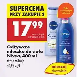 Biedronka Odżywcze mleczko do ciała NIVEA, 400 ml oferta