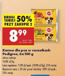 Biedronka Karma dla psa w saszetkach Pedigree, 6x100 g oferta