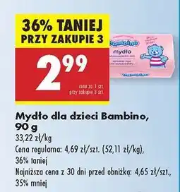 Biedronka Mydło dla dzieci Bambino 90 g oferta