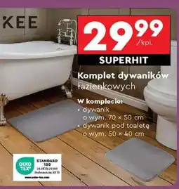 Biedronka Komplet dywaników łazienkowych oferta