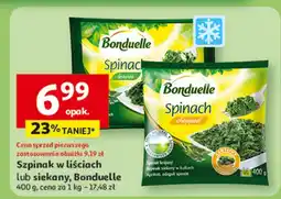 Auchan Szpinak w liściach lub siekany Bonduelle oferta