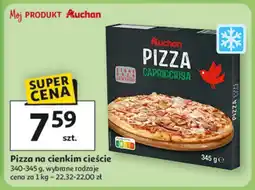 Auchan Pizza na cienkim cieście Capricciosa Auchan oferta