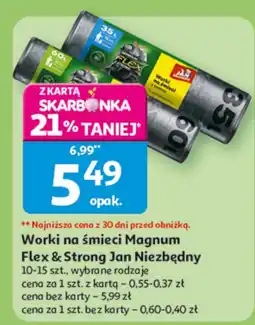 Auchan Worki na śmieci Jan Niezbędny Magnum Flex & Strong oferta