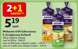 Auchan Makaron nitki luksusowy 5-12 jajeczny Goliard oferta