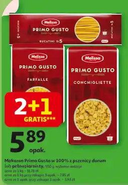 Auchan Makaron Primo Gusto Melissa oferta