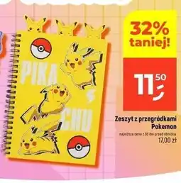 Dealz Zeszyt z przegródkami pokemon oferta