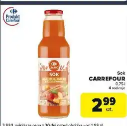 Globi Sok marchew-jabłko-brzoskwinia Carrefour oferta
