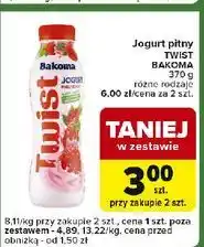 Carrefour Express Jogurt truskawkowy Bakoma Twist oferta