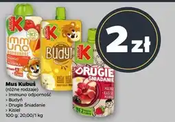 Netto Mus jabłko banan aronia malina + kasza manna Kubuś Drugie Śniadanie oferta