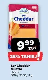 Netto Ser cheddar plastry Miletto oferta