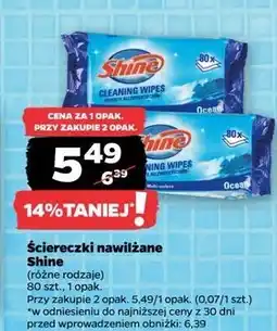 Netto Ściereczki nawilżane uniwersalne ocean Shine Classic oferta