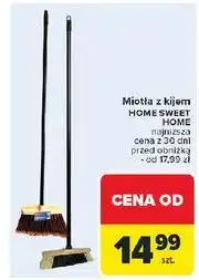 Carrefour Miotła z kijem Home Sweet oferta