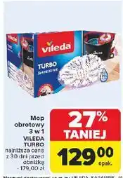 Carrefour Mop obrotowy turbo Vileda oferta
