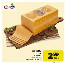 Carrefour Ser złoty mazur Mlekpol oferta