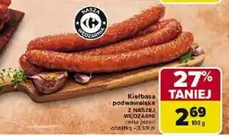 Carrefour Kiełbasa podwawelska Nasza Wędzarnia Carrefour oferta