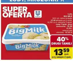 Carrefour Lody śmietankowe Algida Big Milk oferta