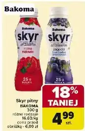 Carrefour Jogurt pitny jagoda-borówka amerykańska Bakoma Skyr oferta