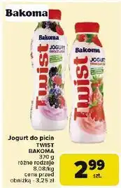 Carrefour Jogurt truskawkowy Bakoma Twist oferta