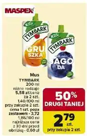 Carrefour Mus jabłko-banan-jagoda Tymbark oferta