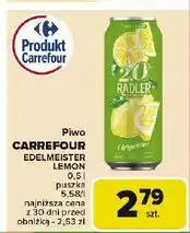 Carrefour Piwo Edelmeister Radler Lemon oferta