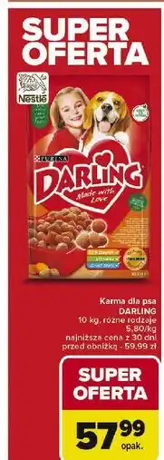 Carrefour Karma dla psa mięso-warzywa Purina Darling oferta