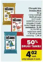 Carrefour Chrupki kukurydziane bezglutenowe sól morska Biosaurus oferta