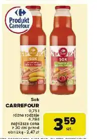 Carrefour Sok marchew-jabłko-banan Carrefour oferta