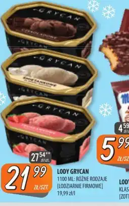 Społem Szczecin Lody Grycan oferta