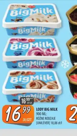 Społem Szczecin Lody Big Milk oferta