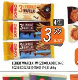 Społem Szczecin Lekkie wafelki w czekoladzie Sonko oferta