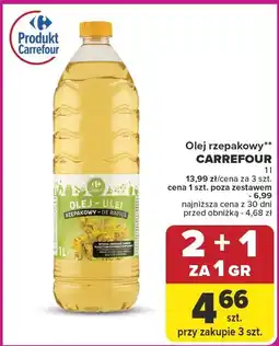 Carrefour Olej rzepakowy 2+1 ZA 1 GROSZ Carrefour oferta