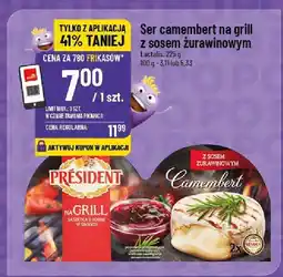 Polomarket Ser camembert na grill z sosem żurawinowym President oferta