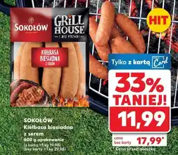 Kaufland Kiełbasa biesiadna z serem Sokołów oferta